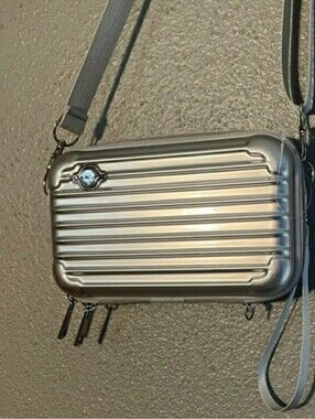 Pan Am Silver Hard Sided Crossbody Bag NWT